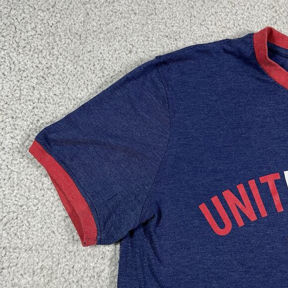 Team USA Shirt L Mens Short Sleeve Soccer Football Ringer Umbro - Picture 7 of 12